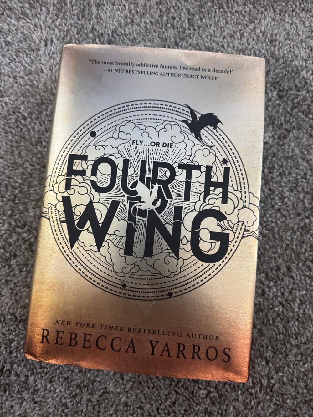 Fourth Wing by Rebecca Yarros - Metallic Ombre Hardcover